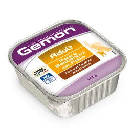 Консервы Gemon Dog Wet Adult для взрослых собак, кусочки в паштете, с курицой, 150 г