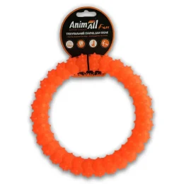 Игрушка AnimAll Fun кольцо с шипами, оранжевое, 20 см