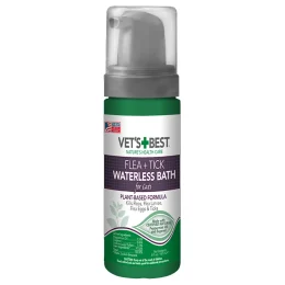 Моющая пена Vet`s Best Flea&Tick Waterless Bath For Cats от блох, клещей и москитов для кошек, 147 мл