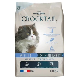 Сухой корм Pro-Nutrition Flatazor Crocktail Adult Sterilized Chicken для стерилизованных кошек, с курицей, 10 кг