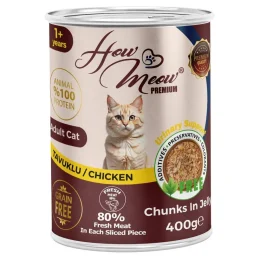Влажный полнорационный корм HowMeow Adult Cat с курицей для кошек, 400 г