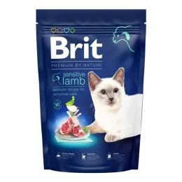 Сухой корм Brit Premium By Nature Cat Sensetive для кошек с чувствительным пищеварением, с ягненком, 1.5 кг