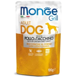 Влажный корм MONGE DOG GRILL курица с индейкой, 100 г