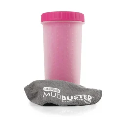 Лапомойка Dexas MudBuste большая, розовая, высота 22 см, диаметр 12 см