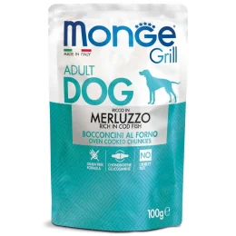 Влажный корм MONGE DOG GRILL с треской, 100 г