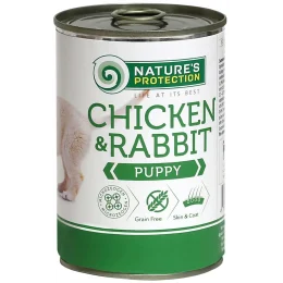 Консерва Natures Protection Puppy chicken & rabbit для щенков, 400 г