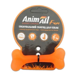 Игрушка AnimAll Fun кость, оранжевая, 8 см