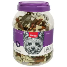 Лакомство Wanpy Duck Jerky & Calcium Bone Twists кость с вяленой уткой и кальцием, для собак, 1.2 кг