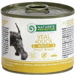 Консерва Natures Protection Adult small breed Veal & Duck для взрослых собак, 200 г