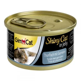 Влажный корм GimCat Shiny Cat для кошек, с тунцом и креветками, 70 г