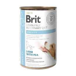 Консервы Brit VetDiets Dog Obesty для собак с избыточным весом, с ягненком и горохом, 400 г