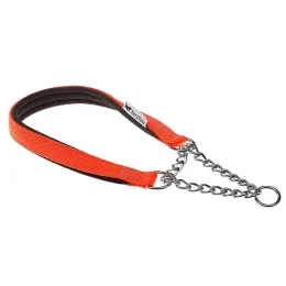 Нейлоновый ошейник с металлической цепочкой Ferplast Daytona CSS15/45 Orange для собак, A: 45 см, B: 15 см