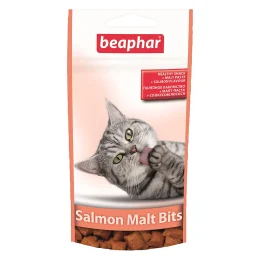 Лакомство Beaphar Salmon Malt Bits для кошек, подушечки с мальт-пастой, со вкусом лосося, 35 г