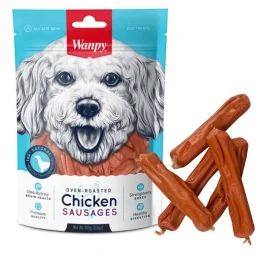 Лакомство Wanpy Chicken Sausages куриные сосиски, для собак, 100 г
