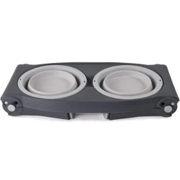 Миска Dexas Adjustable Height Pet Feeder двойная, с регулируемыми ножками, светло-серая, 960 мл