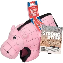 Игрушка Flamingo Strong Hippo суперпрочная, мягкая, для собак, 28х9.5х28 см