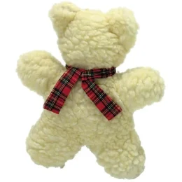 Игрушка Flamingo Lamb"s Fleece Bear мягкая для собак, мишка флисовый, с пищалкой, 18 см