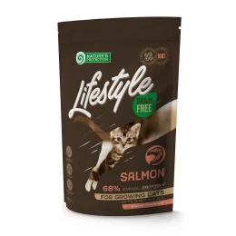 Беззерновой сухой корм Natures Protection Lifestyle Kitten Salmon для котят, с лососем, 400 г