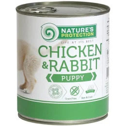 Консерва Natures Protection Puppy chicken & rabbit для щенков, 800 г