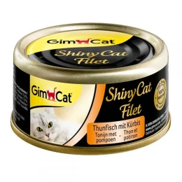 Влажный корм GimCat Shiny Cat для кошек, с тунцом и тыквой, 70 г