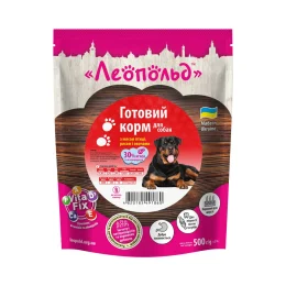 Влажный корм Леопольд Готовый корм для собак с мясом птицы, рисом и овощами, 500 г