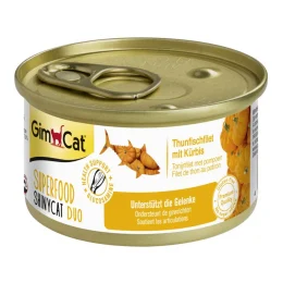 Влажный корм GimCat Shiny Cat Superfood для кошек, с тунцом и тыквой 70 г