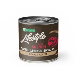 Консервы Natures Protection Lifestyle Adult Sterilised Salmon Soup для стерилизованных кошек, лососевый суп, 140 мл