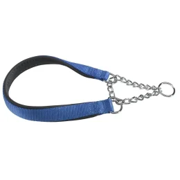 Нейлоновый ошейник с металлической цепочкой Ferplast Daytona CSS15/45 Blue для собак, A: 45 см, B: 15 см