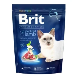 Сухой корм Brit Premium By Nature Sterilised для стерилизованных кошек, с ягненком, 300 г