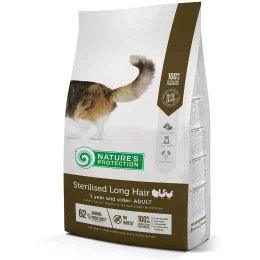 Сухой корм Natures Protection Sterilised Long Hair Poultry для длинношерстных стерилизованных кошек, курица, 2 кг