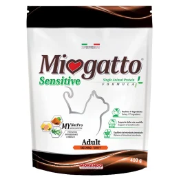 Монопротеиновый сухой корм Morando MioGatto Sensitive Monoprotein для кошек, индейка, 400 г