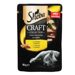 Влажный корм Sheba для кошек, с курицей в соусе, 85 г