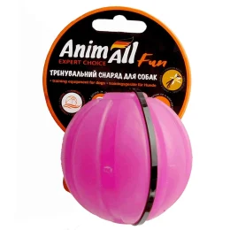 Игрушка AnimAll Fun тренировочный мяч для собак, 7 см, фиолетовая