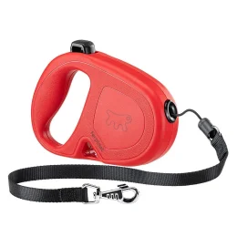 Рулетка-поводок Ferplast Flippy One Cord для собак, со шнуром, размер M, красный, 16×3.4×11 см