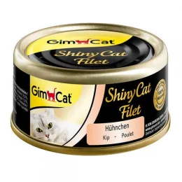 Влажный корм GimCat Shiny Cat Filet для кошек, с кусочками куриного филе, 70 г