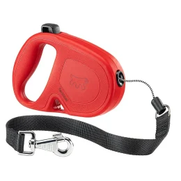 Рулетка-поводок Ferplast Flippy One Cord для собак, со шнуром, размер L, красный, 17.6×3.6×12.1 см