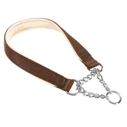Нейлоновый ошейник с металлической цепочкой Ferplast Daytona CSS20/50 Brown для собак, A: 50 см, B: 20 см