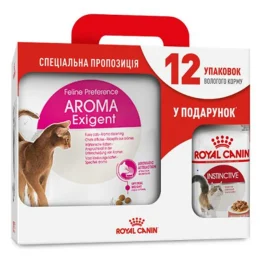Сухой корм Royal Canin Aroma Exigent для кошек привередливых к аромату, 4 кг + 12 паучей в подарок
