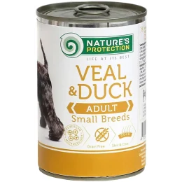Консерва Natures Protection Adult small breed Veal & Duck для взрослых собак, 400 г