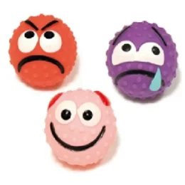 Игрушка-пищалка Croci мяч-смайлик, для собак, винил, 6.5 см