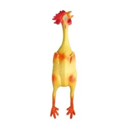 Игрушка Flamingo Latex Chiken для собак, курица с пищалкой, латекс, 11х8х49 см