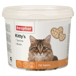 Витамизированное лакомство Beaphar Kitty's Taurin Biotin для кошек, с таурином и биотином, 750 табл
