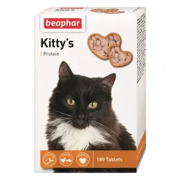 Витаминизированное лакомство Beaphar Kitty’s Protein для кошек, с протеином, 180 табл