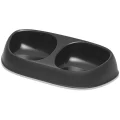 Подвійна миска Moderna Sensibowl для котів, чорна, 2×200 мл