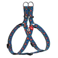 Шлея Waudog Nylon для собак, з QR паспортом, малюнок Супермен Лого, синій, 15 мм, 40-55 см