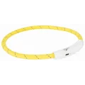 Нашийник Trixie Flash Light USB L-XL світиться, з відображає смугою, 65 см х 7 мм, жовтий