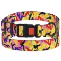 Нашийник BronzeDog Urban Camo, для собак, нейлоновий, фастекс пластиковий, помаранчевий, 30-40×2 см