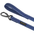 Повідець BronzeDog Cotton для собак, брезент з карабіном на замку, синій, 500×1.6 см