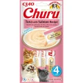 Ласощі INABA "Churu" для котів, вершковий мус з тунцем і лососем, 4 шт, 56 г