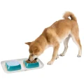 Ferplast Glam Tray Small Light Blue пастіковий піднос з мисками для кішок і собак, блакитний, 40x23x5,5 см